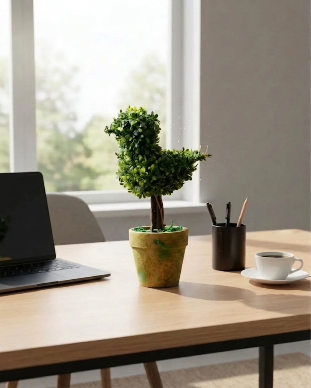 Faux Mini Bird Topiary